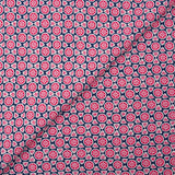Viscose imprimée fleurs du Japon fond marine