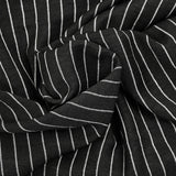 Polyester rayé 16mm fond noir