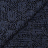 Dentelle plissée polyester Lisianthus marine