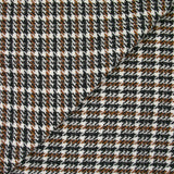 Laine mélangée pied de poule camel et noir