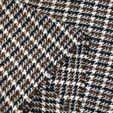 Laine mélangée pied de poule camel et noir