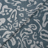 Crêpe viscose imprimé pointillisme animal bleu denim
