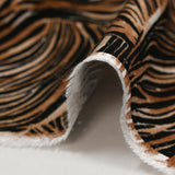 Twill de viscose imprimé nature abstraite marron fond noir