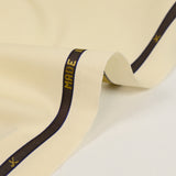 100% wool Super 110's cream tailoring fabric