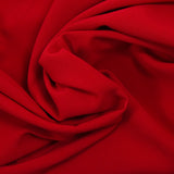 Crêpe polyester lourd rouge