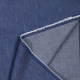 Chambray de polycoton bleu marine