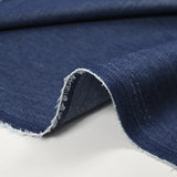Chambray de polycoton bleu marine