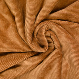 Velours de polyester côtelé matelassé envers sherpa camel