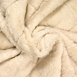 Velours de polyester côtelé matelassé envers sherpa camel