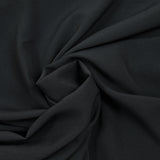 Anthracite gray polyester crepe de chine