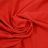Crêpe de chine polyester rouge groseille