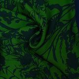 Crêpe viscose imprimé herbe haute fond vert