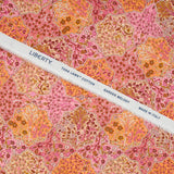 Coton liberty ® Aspley Tile orange et blush au mètre