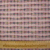 Maille aspect tweed lurex à carreaux rose