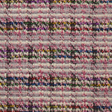 Maille aspect tweed lurex à carreaux rose