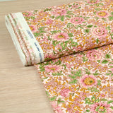 Coton liberty ® Vine Garden rose fond rose pâle au mètre