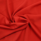 Crepé de China de poliéster rojo amapola