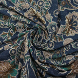 Maille fine Lurex indian spirit fond marine