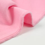 Tissu sweat minkee épais rose clair