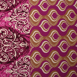 Viscose imprimée ikat baroque magenta