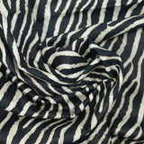 Marine zebra printed cotton