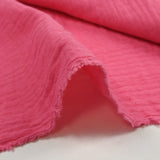 Gasa doble de algodón rosa caramelo