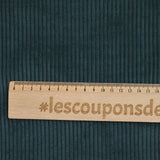 Velours côtelé polyester 4 mm pétrole