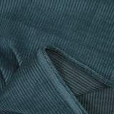 Velours côtelé polyester 4 mm pétrole