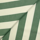Coton tissé-teint rayé vert et blanc