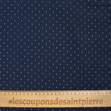 Coton imprimé noeud de papillon fond marine
