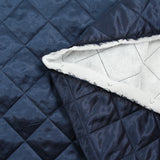 Twill matelassé à carreaux marine