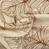 Coton imprimé caladium fond beige