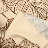 Coton imprimé caladium fond beige