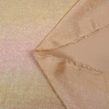 Crêpe satin irisé arc-en-ciel fond nude