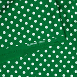 Coton imprimé pois 8mm fond vert
