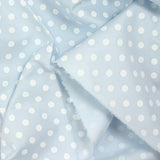 Coton imprimé pois 8mm fond bleu glacier