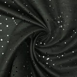 Suédine perforée trèfle noir