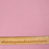 Coton imprimé pois 1mm fond bois de rose