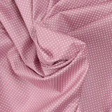 Coton imprimé pois 1mm fond bois de rose