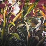 Satinada de satén de satén impresa en flores gigantes Melts