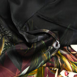 Satinada de satén de satén impresa en flores gigantes Melts