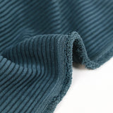 Velours côtelé polyester 4 mm pétrole