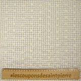 Cotton Vichy Seersucker embroidered Grège background