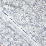 Coton liberty ® Tropical Toile gris au mètre
