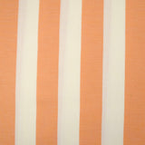 Coton tissé-teint rayé pêche et blanc