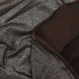 Jersey de viscose fin irisé argent fond marron