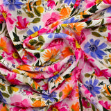Pink Stella printed viscose