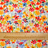 Viscosa estampada Estelle naranja
