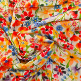 Viscosa estampada Estelle naranja