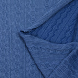 Léonie cable knitted knit in barbel blue
